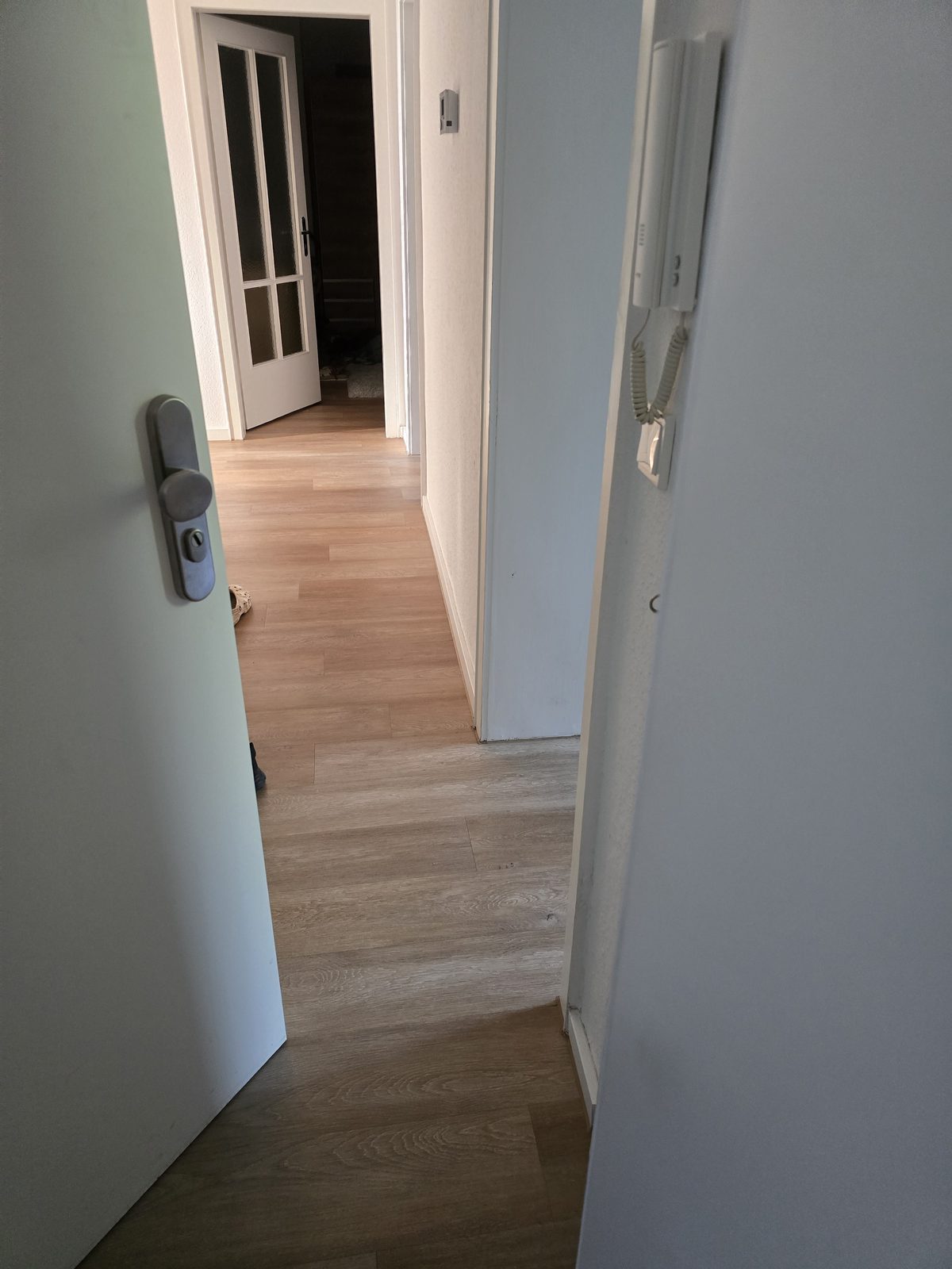 Geöffnete Wohnungstür mit Knaufzylinder in Hannover-Nord